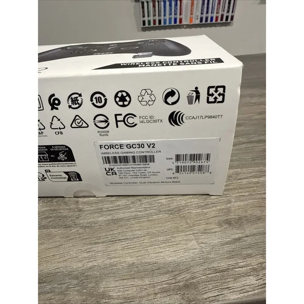 MSI Force GC30V2 Wireless Gaming Controller, Dual Vibration Motors, Dual Connect